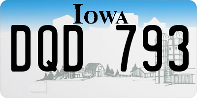 IA license plate DQD793