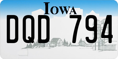 IA license plate DQD794