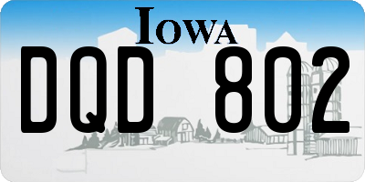 IA license plate DQD802