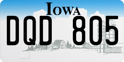 IA license plate DQD805