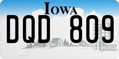 IA license plate DQD809