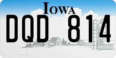 IA license plate DQD814