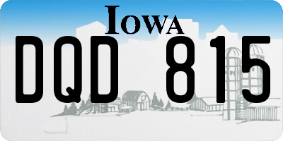 IA license plate DQD815
