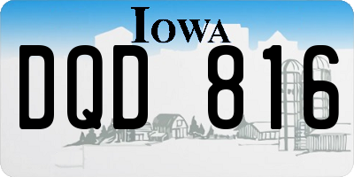 IA license plate DQD816