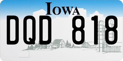IA license plate DQD818