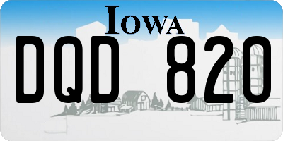 IA license plate DQD820