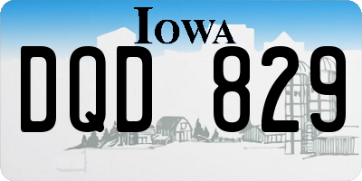 IA license plate DQD829
