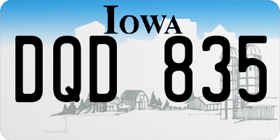 IA license plate DQD835
