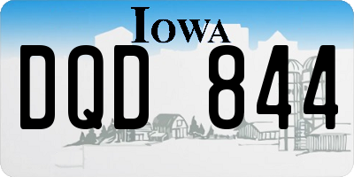 IA license plate DQD844