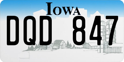 IA license plate DQD847