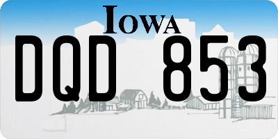 IA license plate DQD853