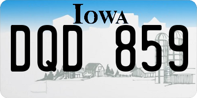 IA license plate DQD859