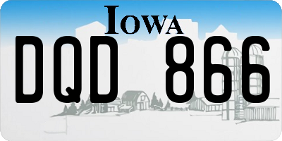 IA license plate DQD866