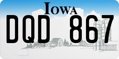 IA license plate DQD867