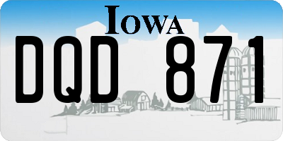 IA license plate DQD871