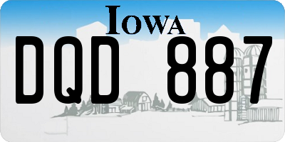 IA license plate DQD887