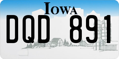 IA license plate DQD891