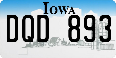 IA license plate DQD893