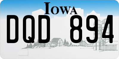 IA license plate DQD894