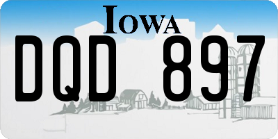 IA license plate DQD897