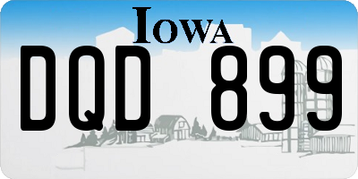 IA license plate DQD899