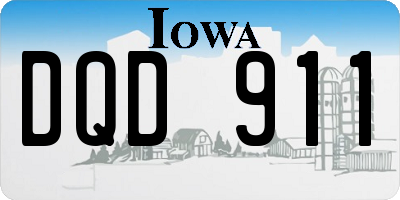 IA license plate DQD911