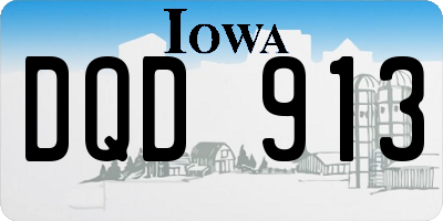 IA license plate DQD913