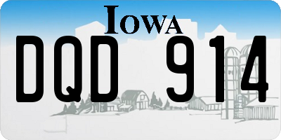 IA license plate DQD914