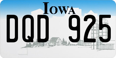 IA license plate DQD925