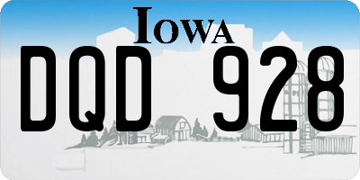 IA license plate DQD928