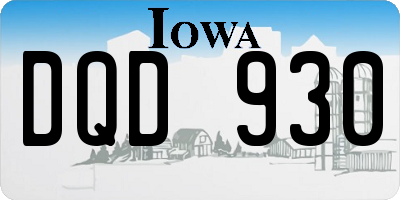 IA license plate DQD930