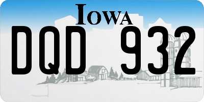 IA license plate DQD932