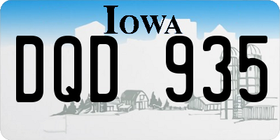 IA license plate DQD935