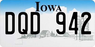 IA license plate DQD942