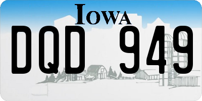 IA license plate DQD949