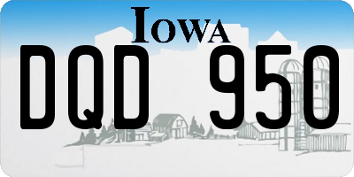 IA license plate DQD950