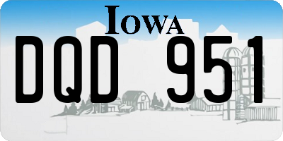 IA license plate DQD951