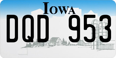 IA license plate DQD953