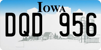 IA license plate DQD956