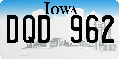 IA license plate DQD962
