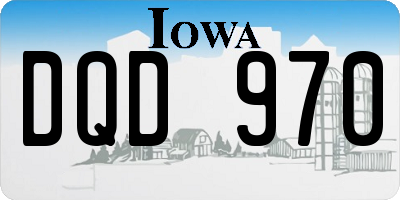 IA license plate DQD970