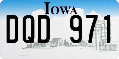 IA license plate DQD971