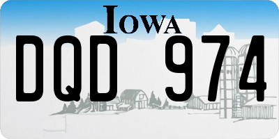 IA license plate DQD974