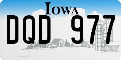 IA license plate DQD977