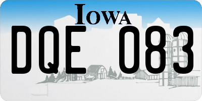IA license plate DQE083