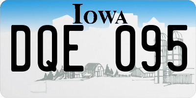 IA license plate DQE095