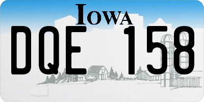 IA license plate DQE158