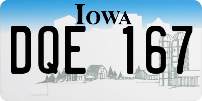 IA license plate DQE167