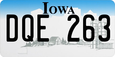 IA license plate DQE263