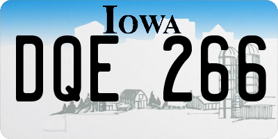 IA license plate DQE266